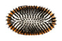 Bass Brushes Brosse pour animaux style paume Shine & Condition avec poils naturels et manche en bambou, foncé/rayé.