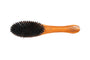 Bass Brushes Brosse ovale douce Ï poils naturels et manche en bambou pour animaux, foncé/rayé, moyen, pour briller et conditionner.