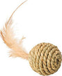 Ethical Pet Spot Jouet pour chat boule en herbe marine avec plumes, 2,5 in