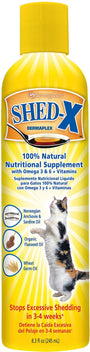 Shed-X Dermaplex Supplément nutritionnel contrôle de la perte de poils pour chats, flacon de 8 oz