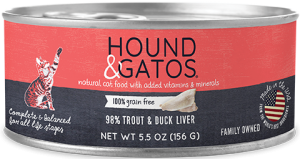 Hound & Gatos Trout Formula Grain-Free Canned Cat Food