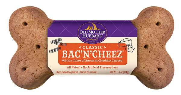 Old Mother Hubbard Biscuit Classique Big Ol' Bone pour chiens, Bac'n'Cheez