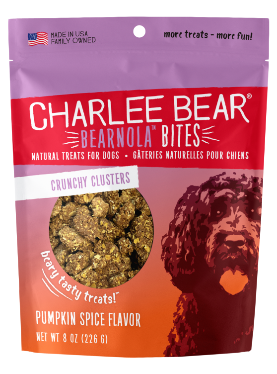 Charlee Bear Bearnola Bites Crunchy Granola Clusters Natural Dog Treats, Pumpkin Spice Flavor
