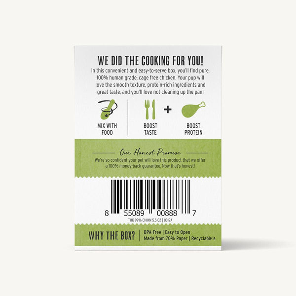 The Honest Kitchen Meal Booster 99% Cage-Free Chicken Wet Dog Food Topper