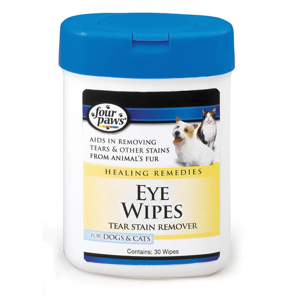 Four Paws Healing Remedies Tear Stain Remover Dog & Cat Eye Wipes, 25-count