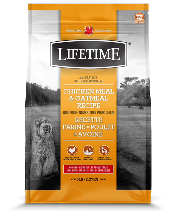 Lifetime Chicken Meal & Oatmeal Recipe Dry Dog Food