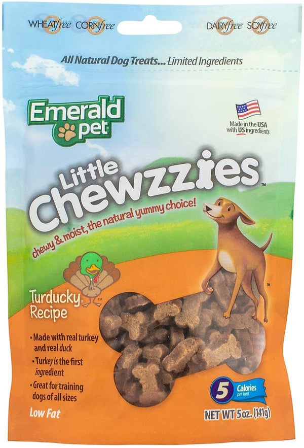 Emerald Pet Little Chewzzies Turducky Recipe Dog Treats, 5-oz