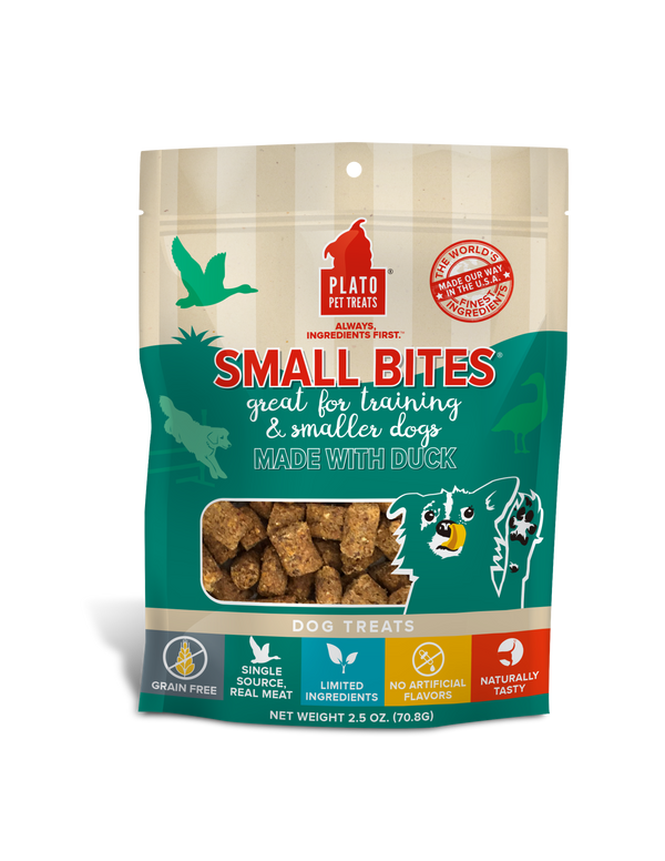 Plato Small Bites Duck Dog Treats