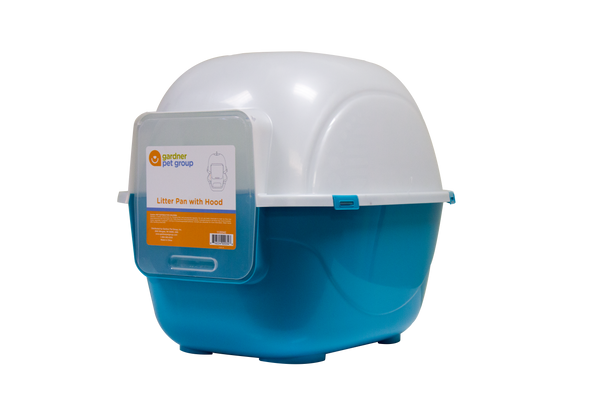 Gardner Pet Group Bac Ï litière pour chat avec couvercle et porte, bleu