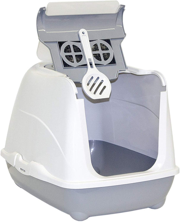 Moderna Bac Ï litière rabattable pour chats, gris