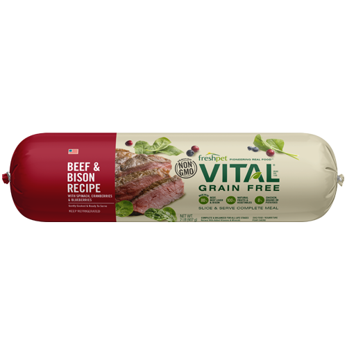 Freshpet Vital Beef & Bison Recipe Roll Grain-Free Dog Food