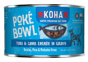KOHA Cat Poke Bowl Tuna & Lamb Entree in Gravy Wet Cat Food