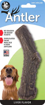 Pet Qwerks Jouet pour chien en nylon bois de cerf goût foie.