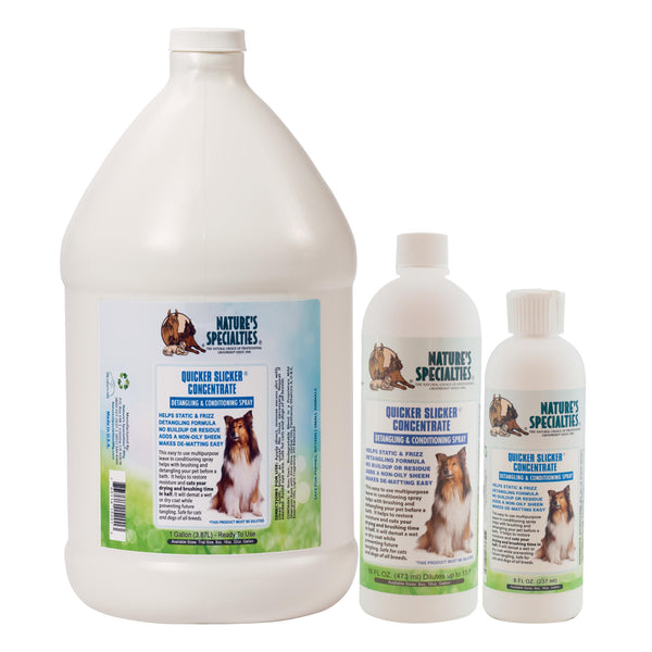Nature's Specialties Quicker Slicker Concentrate, Detangling & Conditioning Spray for Dogs and Cats