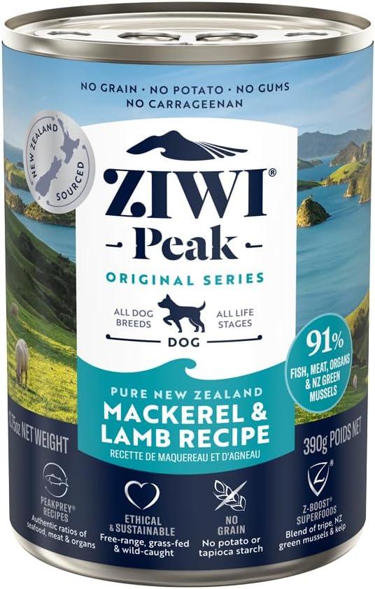 ZIWI Peak Mackerel & Lamb Recipe Wet Dog Food Can