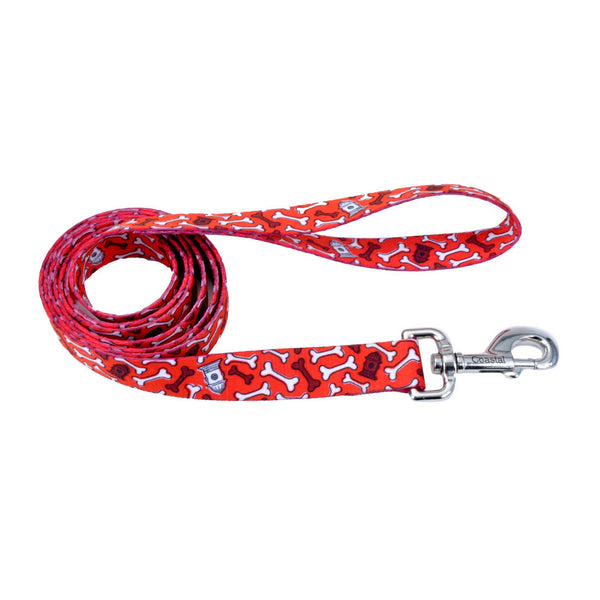 Styles Dog Leash, Red Bones