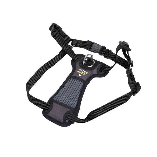 Coastal Walk Right! Front-Connect Padded Dog Harness, Black
