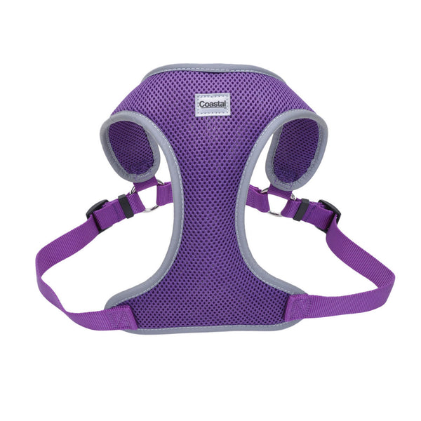 Coastal Comfort Soft Reflective Wrap Adjustable Dog Harness, Purple