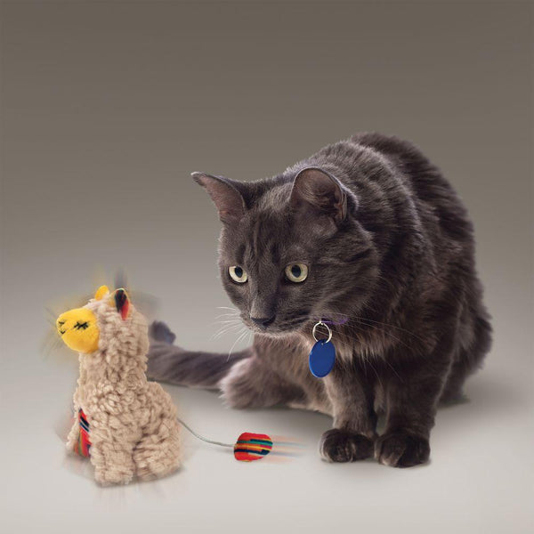 KONG Softies Buzzy Llama Cat Toy, Biege