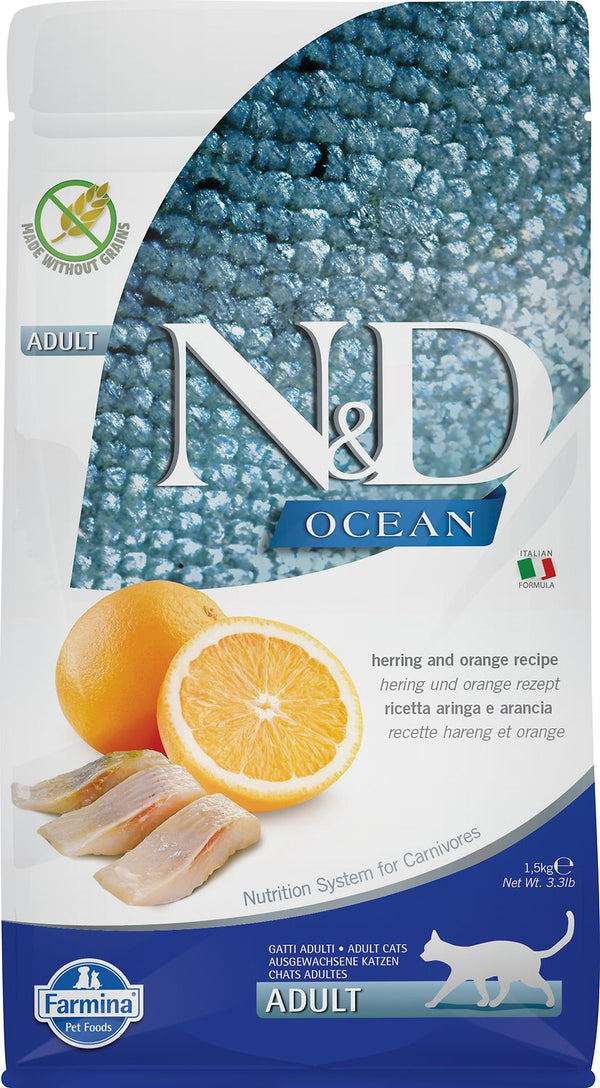Farmina N&D Ocean Herring & Orange Adult Dry Cat Food