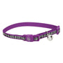 Lazer Brite Collier pour chat réfléchissant ajustable Ï libération rapide, Imprimé animal violet, 3/8-in