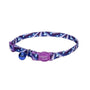 Coastal Fashion Collier pour chat Ï libération rapide, Étoiles violettes, 3/8-in
