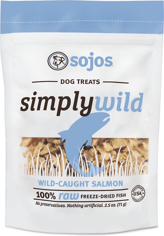 Sojos Simply Wild Salmon Freeze-Dried Dog Treats, 2.5-oz