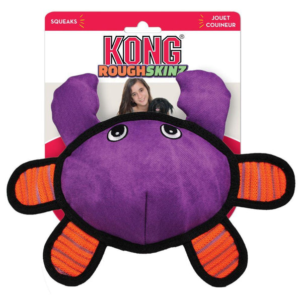 KONG Roughskinz Crab Dog Toy, Purple