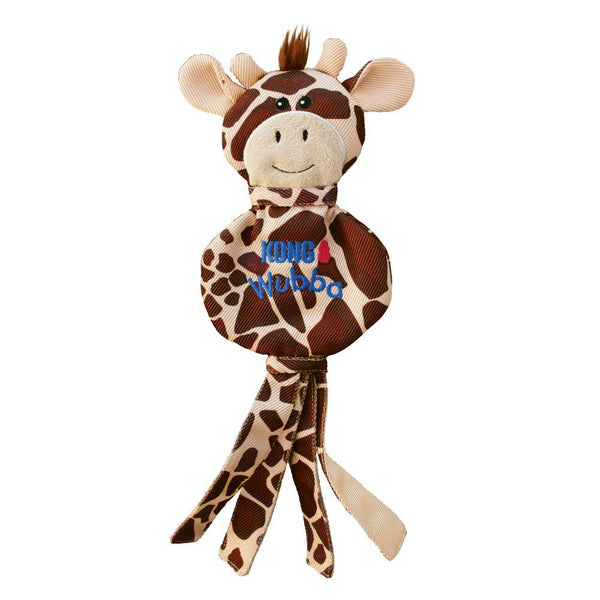 KONG Wubba No Stuff Giraffe Dog Toy, Brown, Large