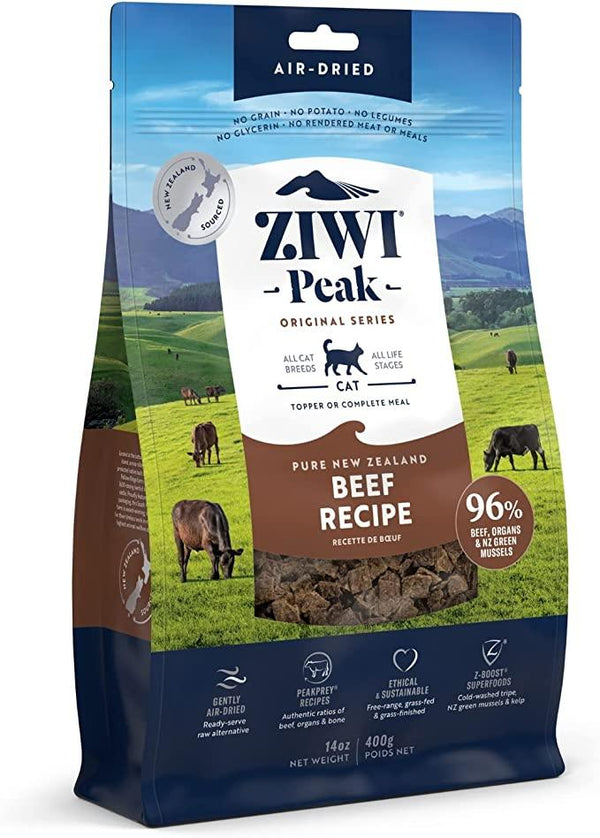 ZIWI Peak Beef Recipe Air-Dried Cat Food, 14-oz|400-g