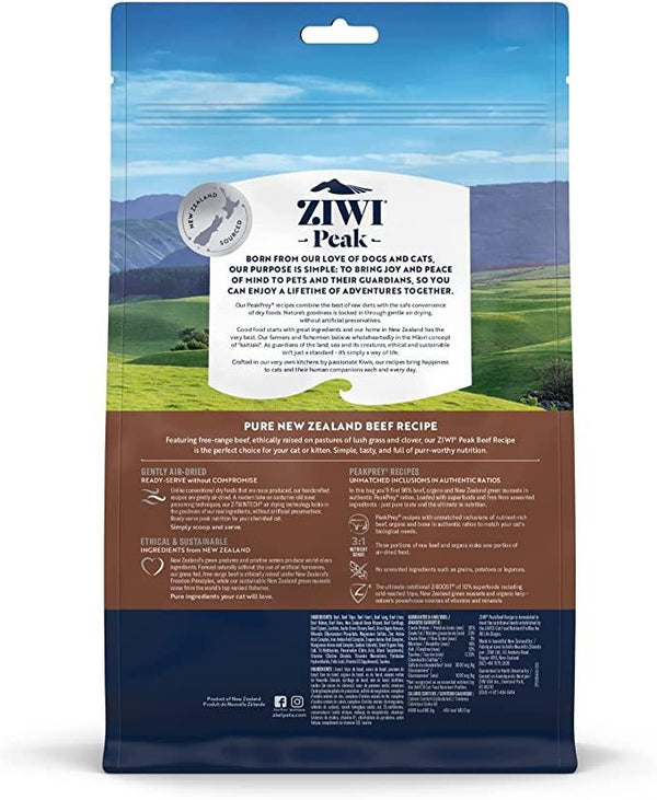 ZIWI Peak Beef Recipe Air-Dried Cat Food, 14-oz|400-g