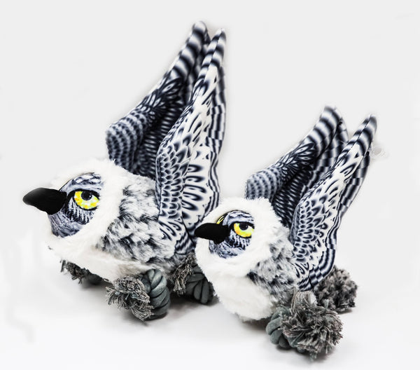 Steel Dog Ballistic Ballers Snowy Owl Dog Toy