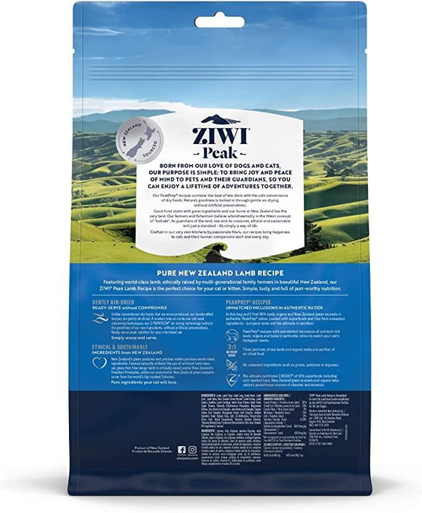 ZIWI Peak Lamb Recipe Air-Dried Cat Food, 14-oz|400-g