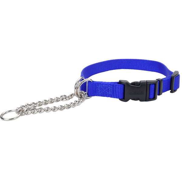Coastal Adjustable Check with Buckle Training Dog Collar, Blue