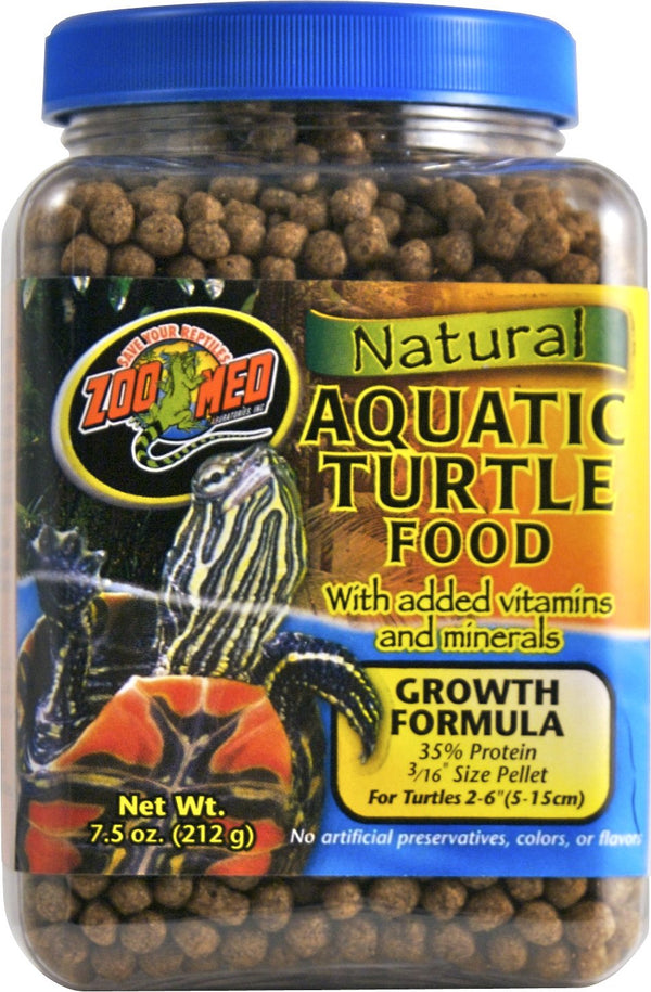 Zoo Med Natural Aquatic Growth Formula Nourriture pour tortues, pot de 7.5 oz