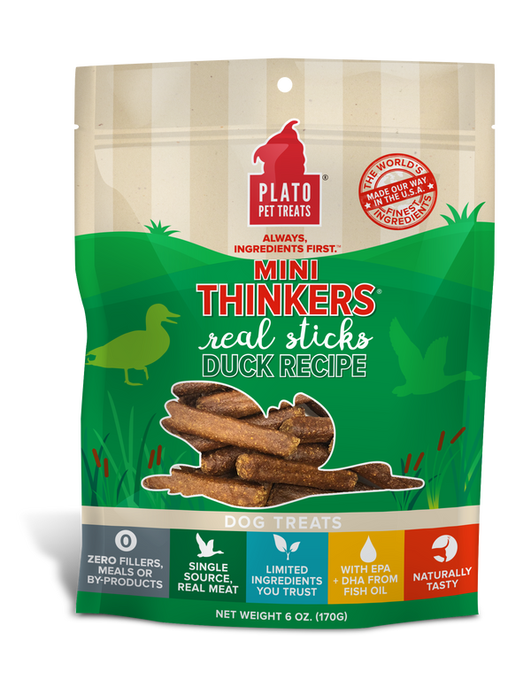 Plato Mini Thinkers Duck Meat Stick Dog Treats