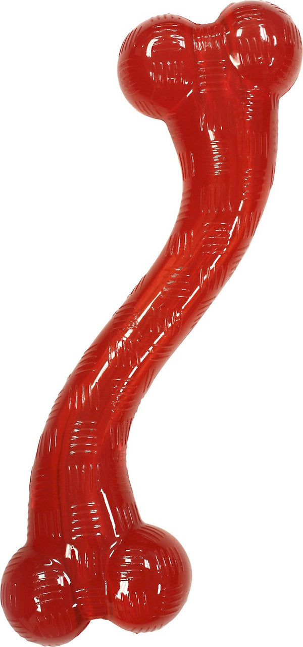 Ethical Pet Play Strong Rubber S-shaped Dog Toy, 12-in