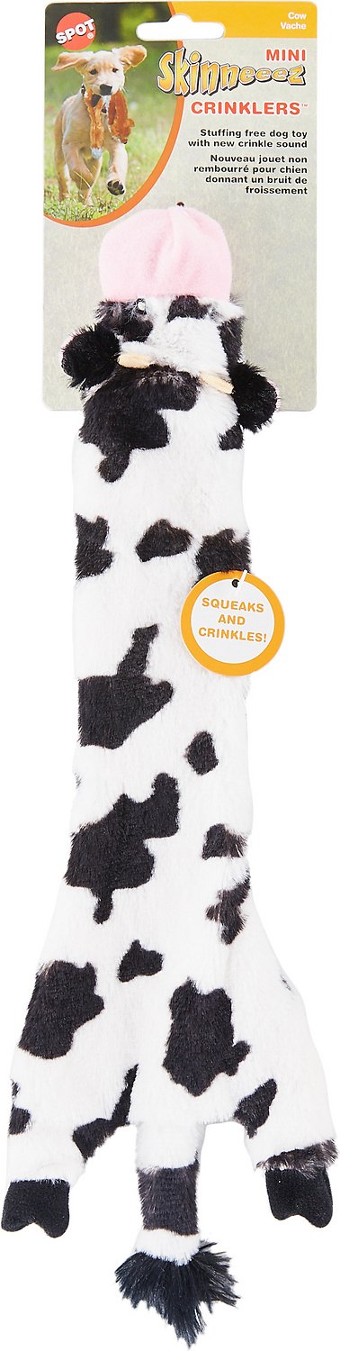 Ethical Pet Skinneeez Crinklers Cow Dog Toy
