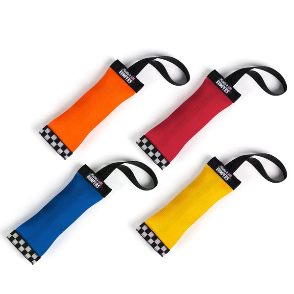 Katie's Bumpers Sqwuggie Firehouse Dog Toy, Orange