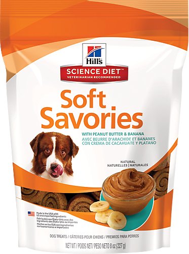 Hill's Science Diet Soft Savories with Peanut Butter & Banana Dog Treats, 8-oz