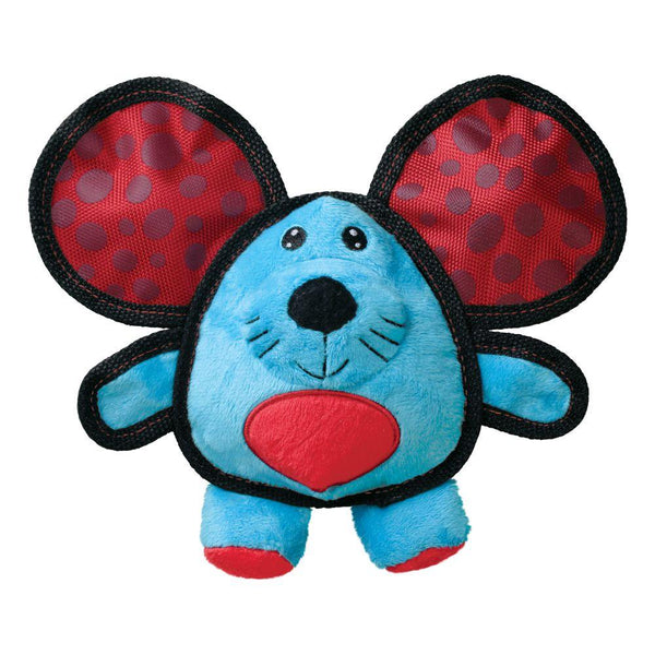 KONG Ballistic Ears Mouse Dog Toy, Blue, Medium