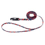 Laisse pour chien à motifs Li'l Pals avec bouton-pression E-Z, carreaux rouges et gris, 3/8 po x 6 pi
