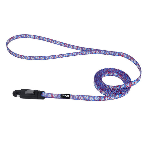 Li'l Pals Patterned Dog Leash with E-Z Snap, Light Blue Paw, 3/8-in x 6-ft