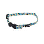 Collier pour chien réglable à motifs Li'l Pals, vitrail gris jaune sarcelle