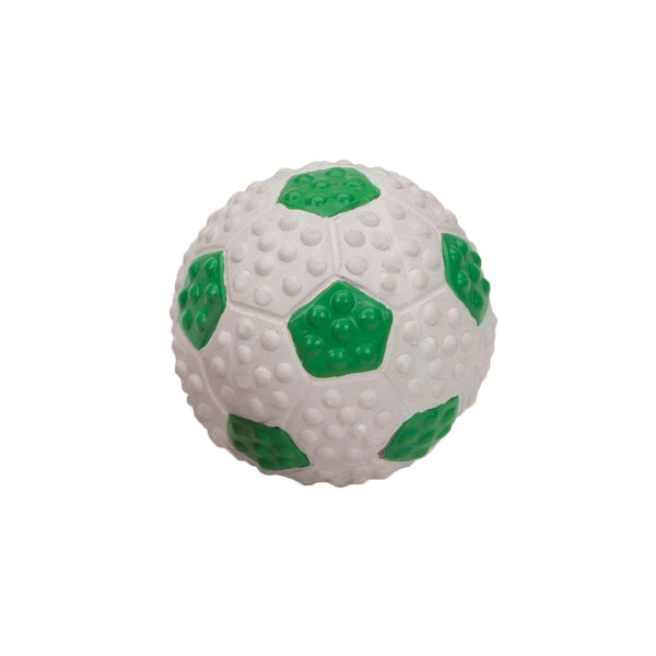 Li'l Pals Latex Soccer Ball Dog Toy, Green & White, Small