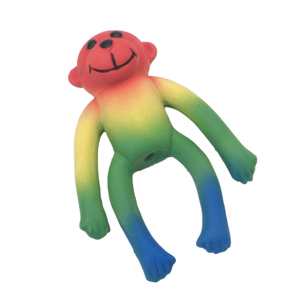 Li'l Pals Jouet pour chien singe en latex multicolore, 4-pouces
