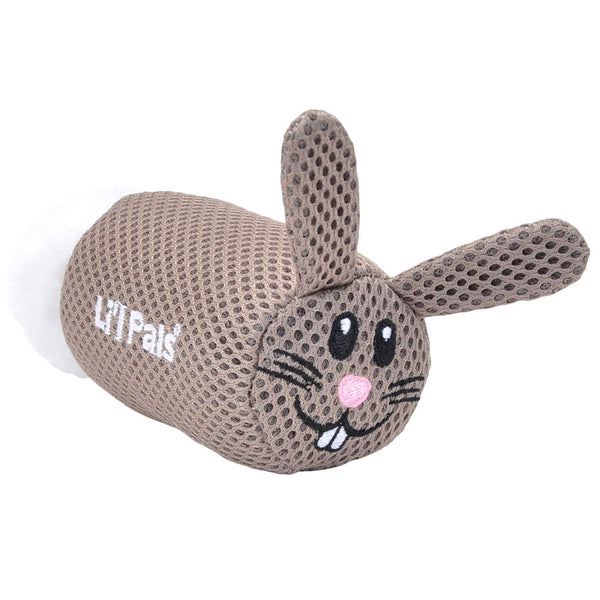 Li'l Pals Mesh Rabbit Dog Toy, 5-in