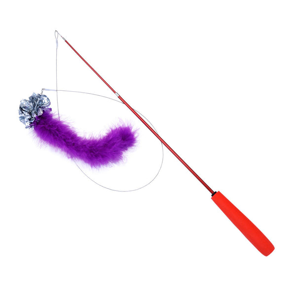 Turbo Telescoping Teaser with Crinkle Tail for Cats