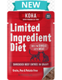 KOHA Entrée limitée en ingrédients pour chat Bœuf effiloché en sauce Nourriture humide pour chats