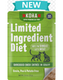KOHA Chat Entrée de canard effiloché à ingrédients limités en sauce nourriture humide pour chats